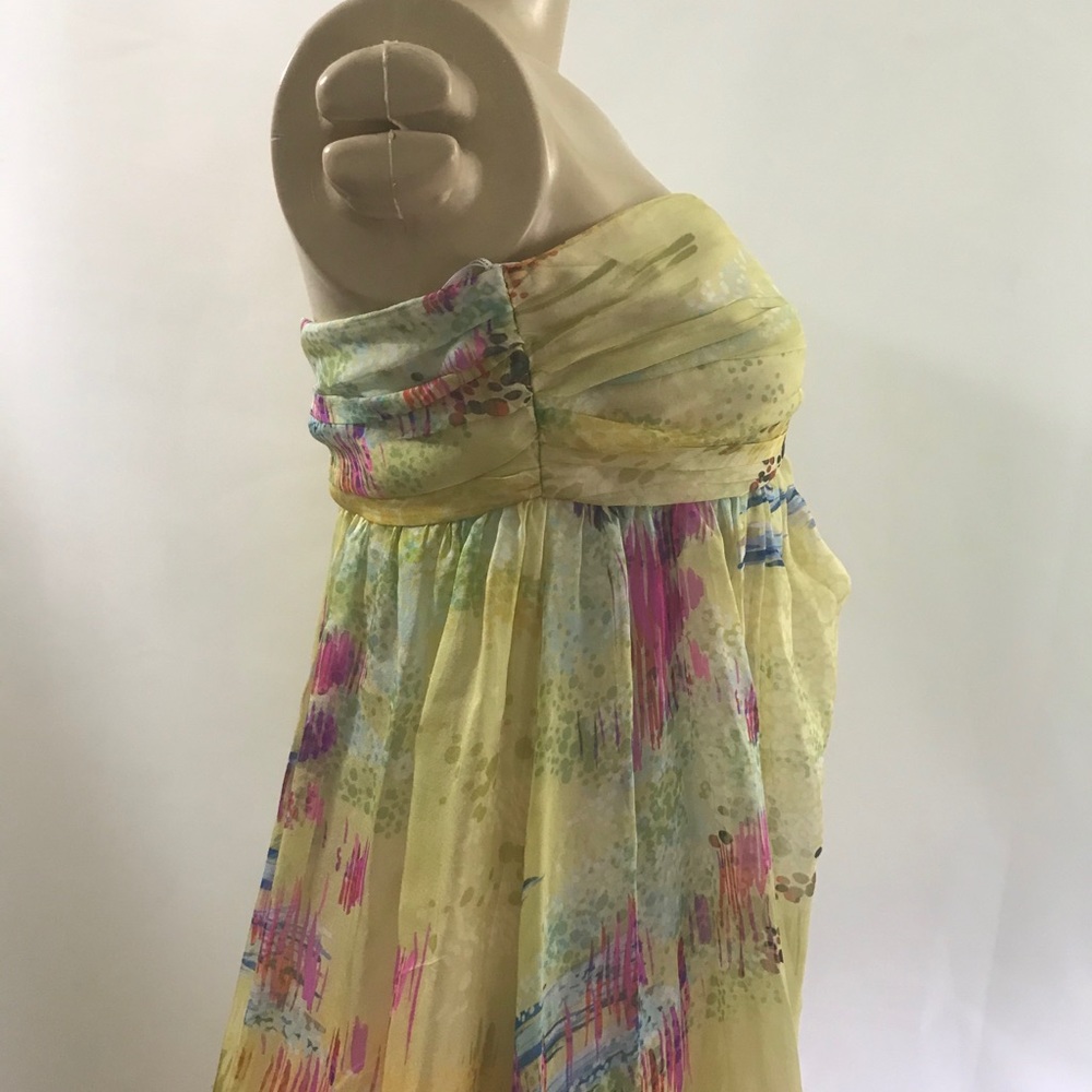 NWT🍹🍹ZARA Beautiful chiffon strapless midi dress - Picture 6 of 14